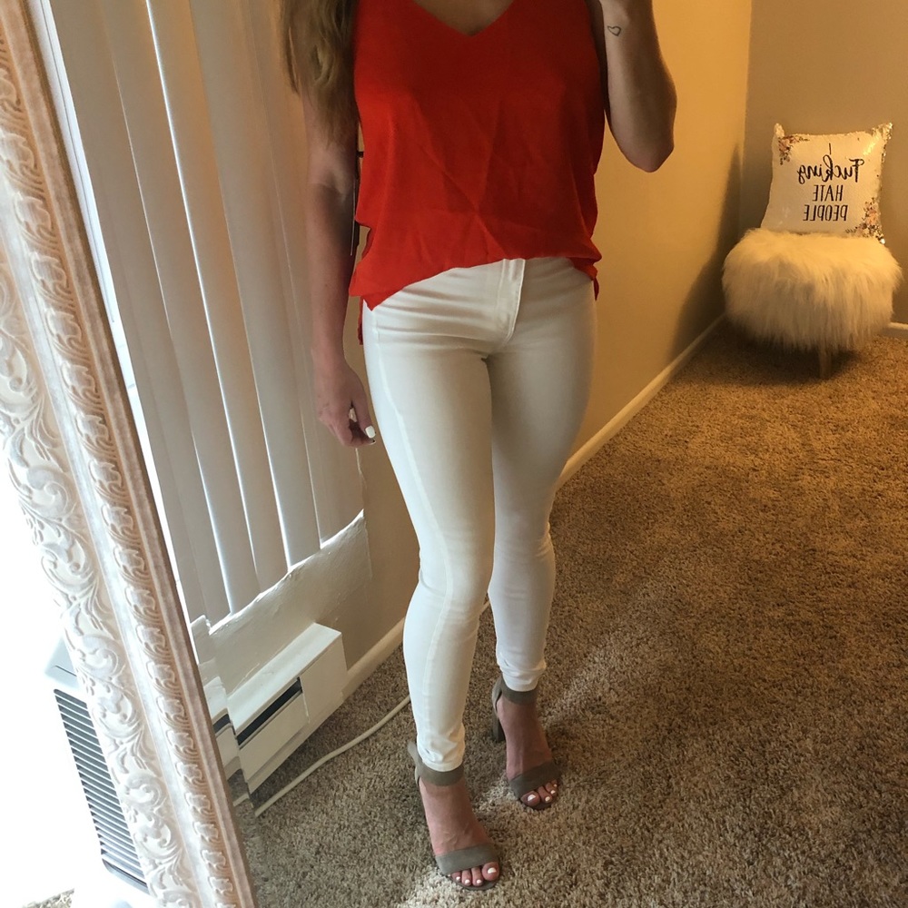 🔥Orange StellaLuce Tank Blouse